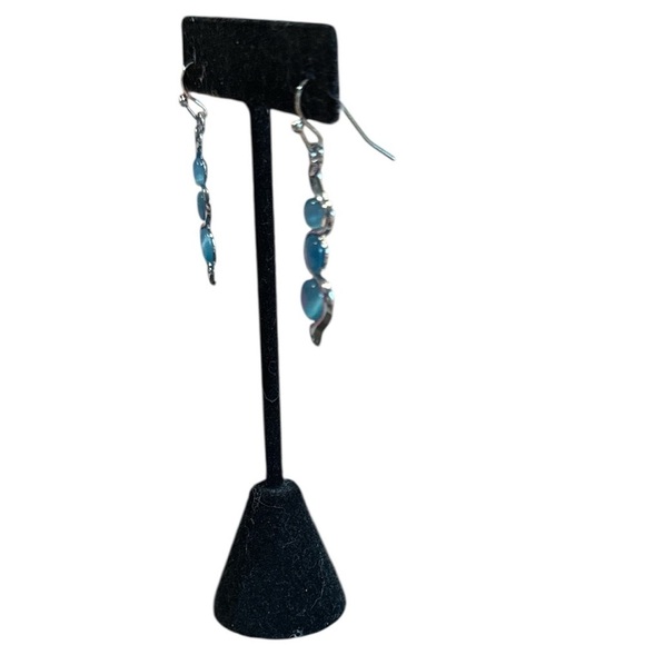 3/$20 Elegant Silver and Blue Dangle Pierced Earrings “you pick 3” - Picture 5 of 7